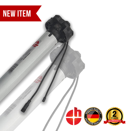 HRSDC4006-28-BI | มอเตอร์ม่านม้วน 6Nm มีแบตเตอรีในตัว (ชาร์จไฟซ้ำได้) ไม่ต้องเดินสายไฟ