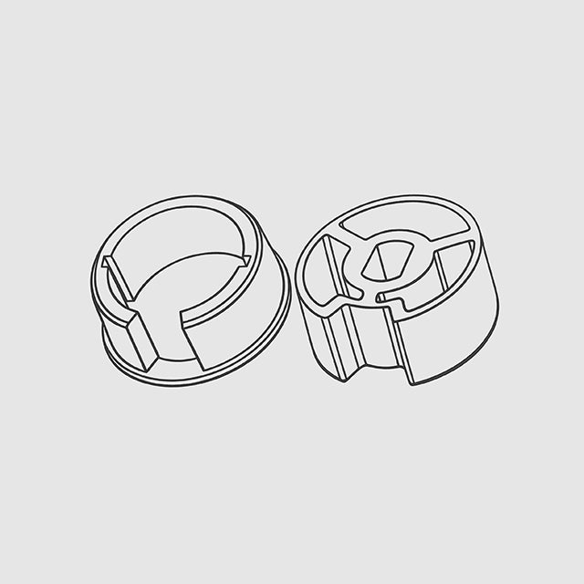 อะแดปเตอร์ 50 mm สำหรับมอเตอร์ขนาดแกน 35 mm รุ่น DCA3550