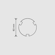 อะแดปเตอร์ 63 mm สำหรับมอเตอร์ขนาดแกน 35 และ 45 mm รุ่น DCA3563