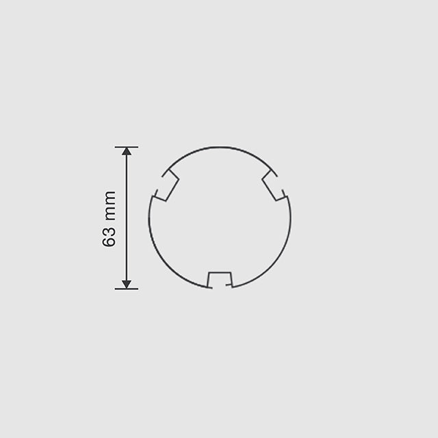 อะแดปเตอร์ 63 mm สำหรับมอเตอร์ขนาดแกน 35 และ 45 mm รุ่น DCA3563
