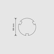 อะแดปเตอร์ 64 mm สำหรับมอเตอร์ขนาดแกน 45 mm รุ่น DCDA4563