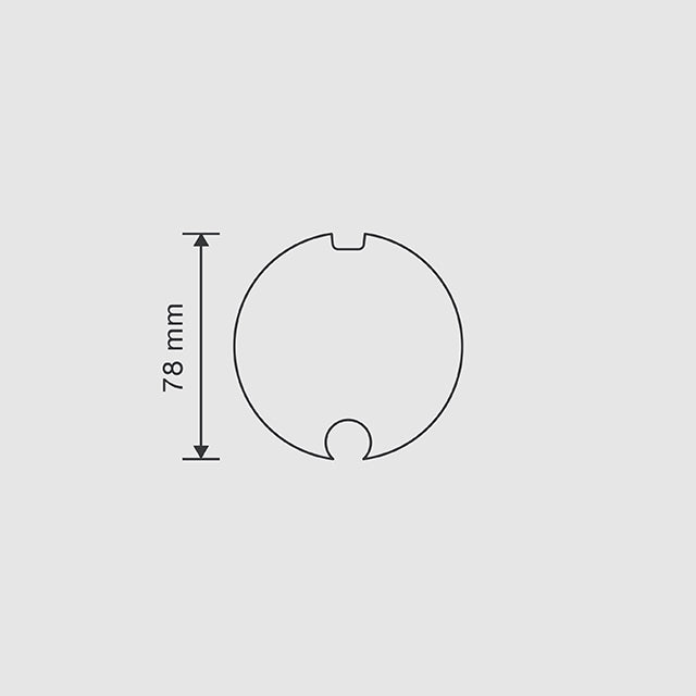 อะแดปเตอร์ 78 mm สำหรับมอเตอร์ขนาดแกน 59 mm รุ่น HR130015M
