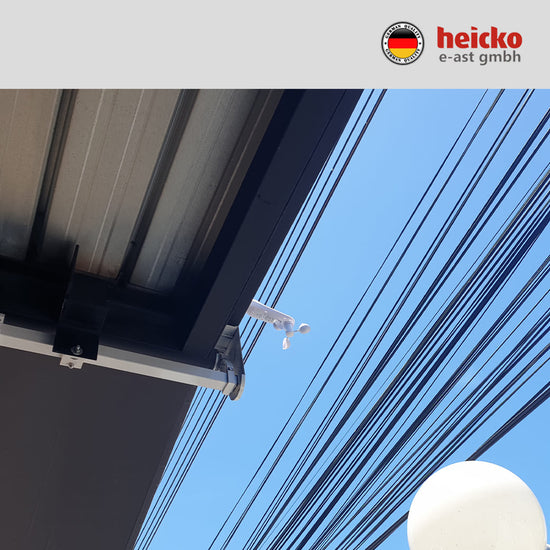 กันสาดไฟฟ้าแขนยื่นพับเก็บได้ motorized retractable awning มอเตอร์ heicko แบรนด์เยอรมัน