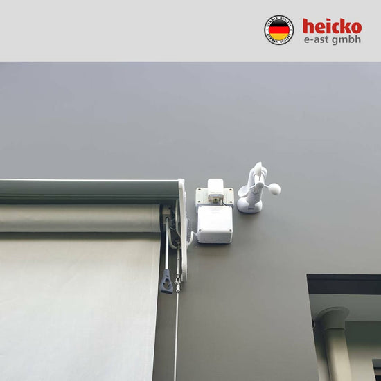 กันสาดไฟฟ้าแนวดิ่ง หรือ ม่านม้วนไฟฟ้าภายนอก outdoor blinds มอเตอร์ heicko แบรนด์เยอรมัน