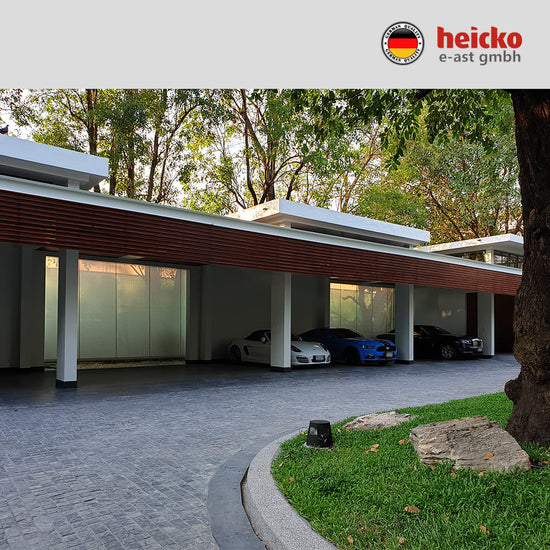 กันสาดไฟฟ้าแนวดิ่ง หรือ ม่านม้วนไฟฟ้าภายนอก outdoor blinds มอเตอร์ heicko แบรนด์เยอรมัน