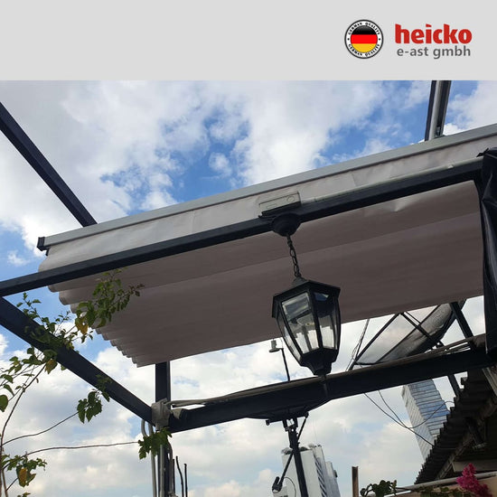 กันสาดไฟฟ้าสกายไลท์ motorized skylight มอเตอร์ heicko แบรนด์เยอรมัน